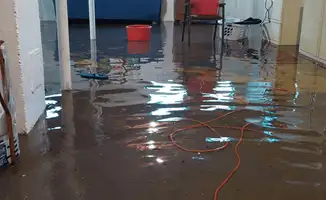 Basement with boiler, cabinets and washing machine completely flooded in Savannah, GA
